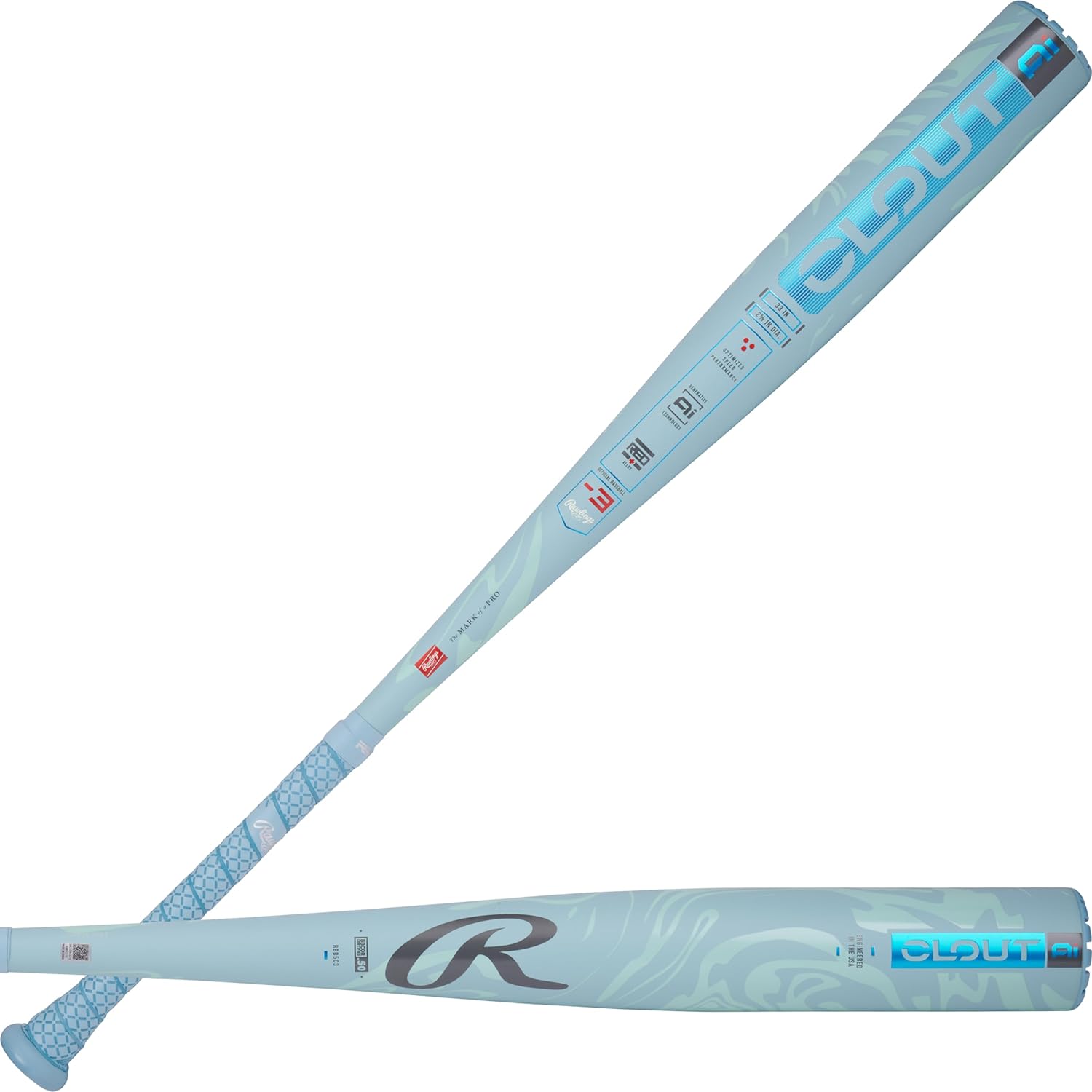Blue Rawlings 2025 Clout AI BBCOR Bat