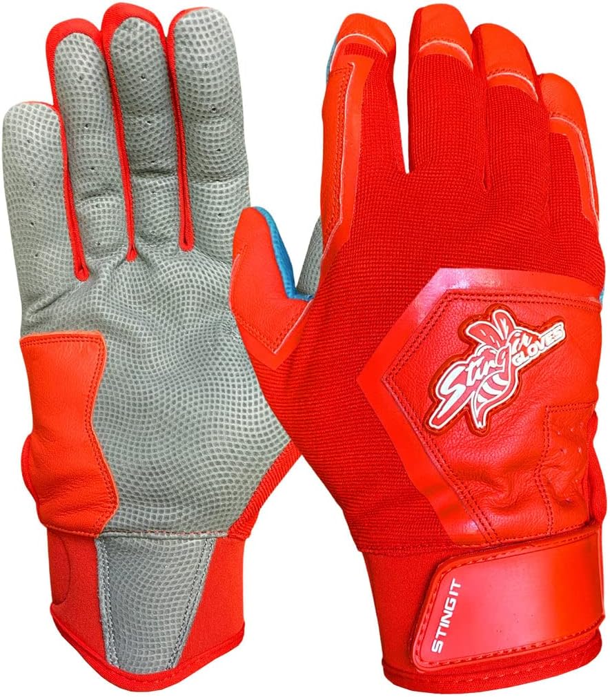 Various Colors Available - Stinger Sports Traditional Short Cuff Batting Gloves
